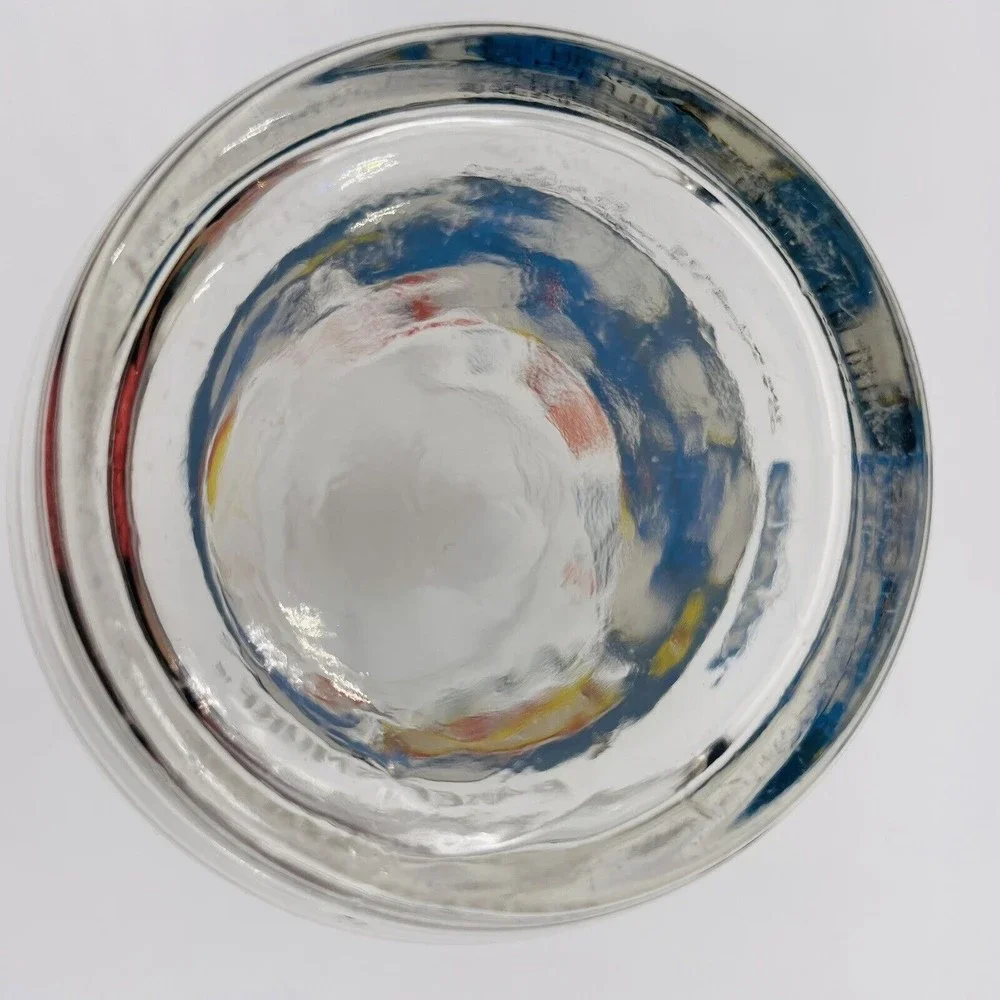 Vintage Baker Smurf Tall Drinking Water Glass Multicolor 1983
